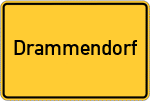 Place name sign Drammendorf