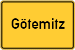 Place name sign Götemitz