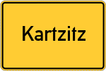 Place name sign Kartzitz