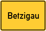 Place name sign Betzigau