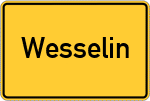 Place name sign Wesselin