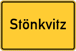 Place name sign Stönkvitz