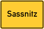 Place name sign Sassnitz