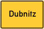 Place name sign Dubnitz