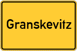 Place name sign Granskevitz