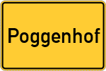 Place name sign Poggenhof