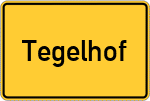 Place name sign Tegelhof