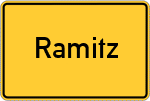 Place name sign Ramitz