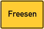 Place name sign Freesen