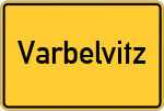 Place name sign Varbelvitz