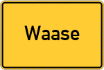 Place name sign Waase