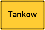 Place name sign Tankow