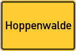 Place name sign Hoppenwalde