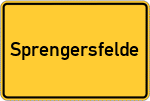 Place name sign Sprengersfelde