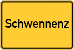 Place name sign Schwennenz