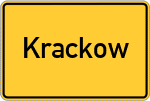 Place name sign Krackow