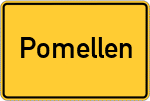 Place name sign Pomellen