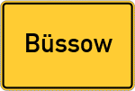 Place name sign Büssow
