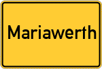 Place name sign Mariawerth