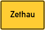 Place name sign Zethau