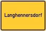 Place name sign Langhennersdorf