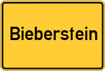 Place name sign Bieberstein