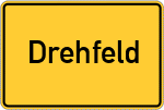 Place name sign Drehfeld