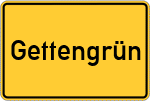 Place name sign Gettengrün