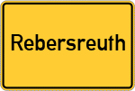 Place name sign Rebersreuth
