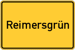 Place name sign Reimersgrün