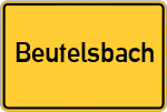 Place name sign Beutelsbach, Niederbayern