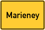 Place name sign Marieney