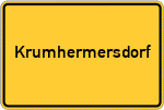 Place name sign Krumhermersdorf