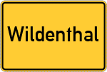 Place name sign Wildenthal, Stadt Eibenstock