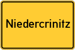 Place name sign Niedercrinitz