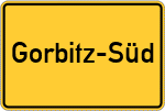 Place name sign Gorbitz-Süd