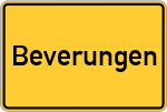 Place name sign Beverungen