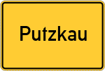 Place name sign Putzkau