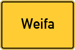 Place name sign Weifa