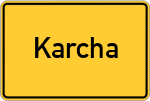 Place name sign Karcha