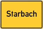 Place name sign Starbach