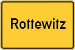 Place name sign Rottewitz