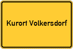 Place name sign Kurort Volkersdorf