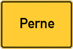 Place name sign Perne
