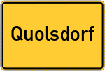 Place name sign Quolsdorf