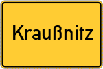 Place name sign Kraußnitz