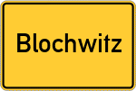 Place name sign Blochwitz