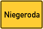 Place name sign Niegeroda