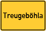 Place name sign Treugeböhla