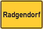 Place name sign Radgendorf